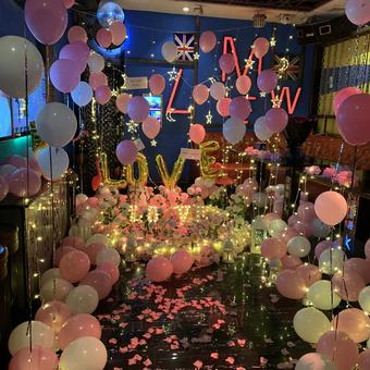 集體生日氣球布置圖片