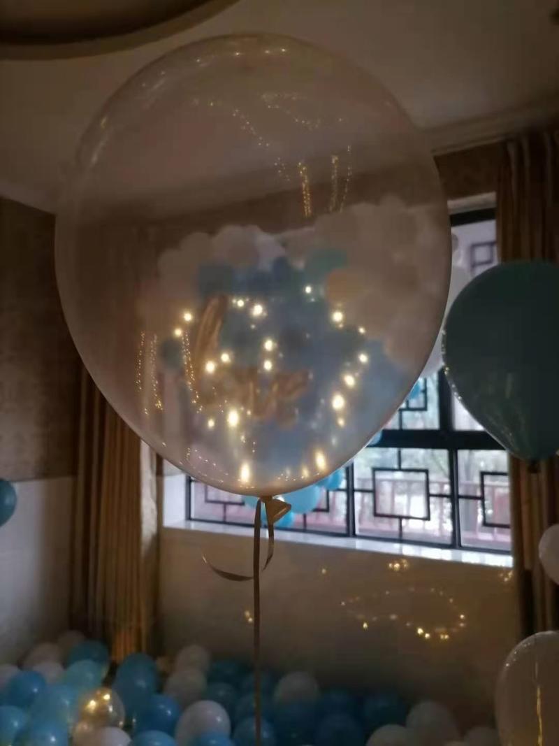 宝宝生日宴气球布置图片