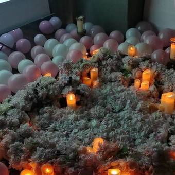 家庭生日現場(chǎng)布置圖片