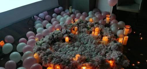 家庭生日現場(chǎng)布置圖片