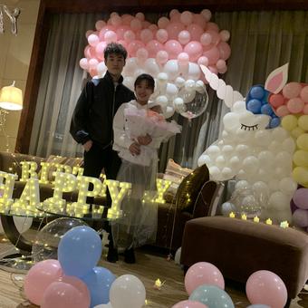 會(huì )所生日布置圖片