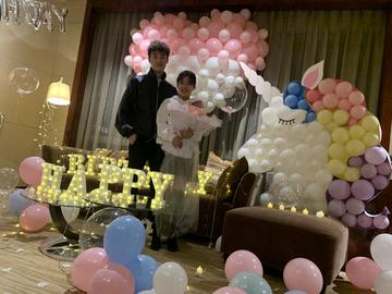 會(huì )所生日布置圖片