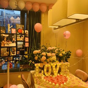 成都室內民宿生日派對現場(chǎng)布置圖片
